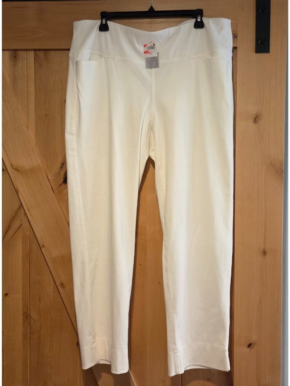 NWT J.Jill Size 2X White Wearever Smooth-Fit Knit Jeans 38x28"